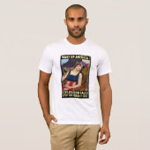 アメリカを目覚めて下さい! 文明呼出し Tシャツ (正面フル)
