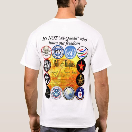 アメリカを目覚めて下さい Tシャツ (裏面)