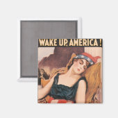 アメリカを目覚める マグネット (正面/裏面)