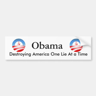 アメリカを破壊しているオバマ バンパーステッカー