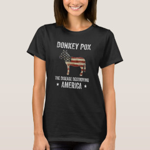 アメリカを破壊するロバ痘 Tシャツ