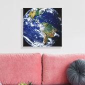 アメリカを示す完全な地球 キャンバスプリント (インサイチュ (リビング))