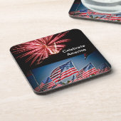 アメリカを祝うポストカード コースター (左側)