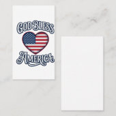 アメリカを祝福する愛国的なハートのTシャツデザイン_1 名刺 (正面/裏面)