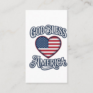 アメリカを祝福する愛国的なハートのTシャツデザイン_1 名刺