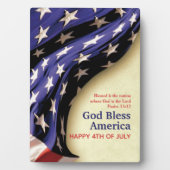 アメリカを祝福する愛国的な神7月4日 フォトプラーク (正面)