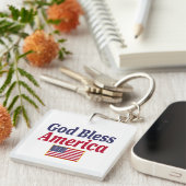 アメリカを祝福する愛国的な神 キーホルダー (正面右)