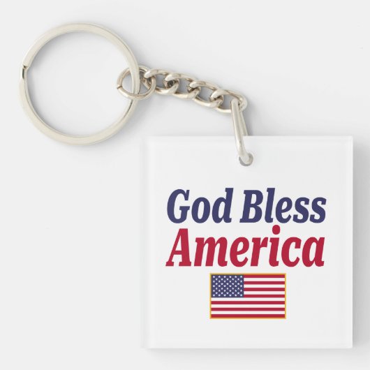 アメリカを祝福する愛国的な神 キーホルダー (正面)
