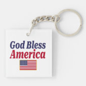 アメリカを祝福する愛国的な神 キーホルダー (裏面)