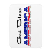 アメリカを祝福する愛国的な神 マグネット (縦)