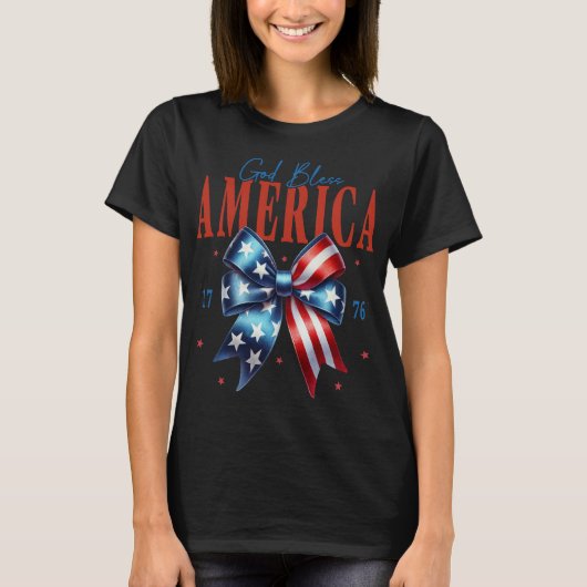 アメリカを祝福する1776 Tシャツ (正面)