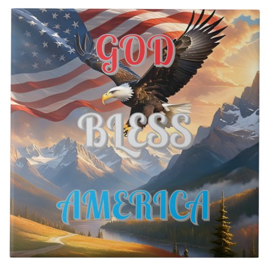アメリカを祝福する タイル (正面)