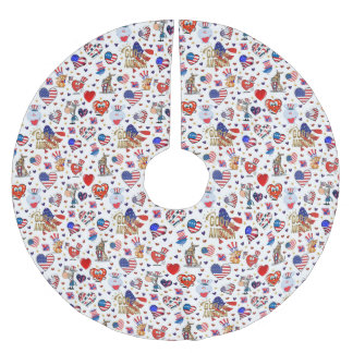 アメリカを祝福する ブラッシュドポリエステルツリースカート