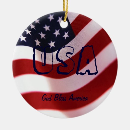 アメリカを祝福せよ セラミックオーナメント (正面)