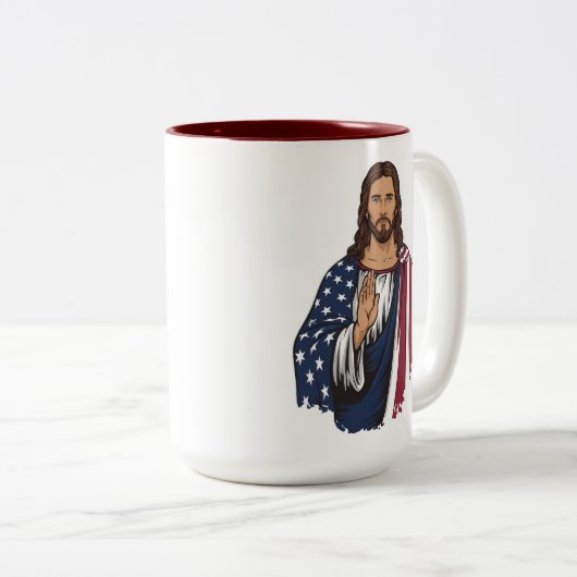 アメリカを祝福せよ ツートーンマグカップ (正面右)