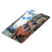 アメリカを祝福せよ。ファインアート愛国心 マグネット (左側)