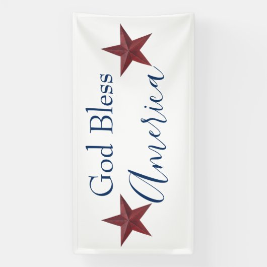 アメリカを祝福せよ 横断幕 (縦)