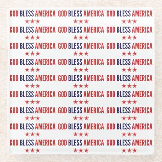 アメリカを祝福 ガラスコースター (正面)