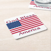 アメリカを祝福 スクエアペーパーコースター (アングル)