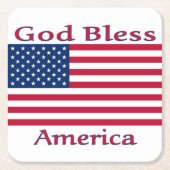 アメリカを祝福 スクエアペーパーコースター (正面)