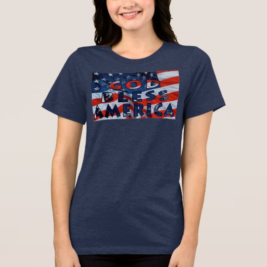 アメリカを祝福 トライブレンドＴシャツ (正面)