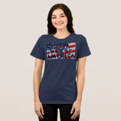 アメリカを祝福 トライブレンドＴシャツ (正面全面)