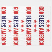 アメリカを祝福 フリースブランケット (正面(横))