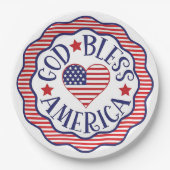 アメリカを祝福 ペーパープレート (正面)