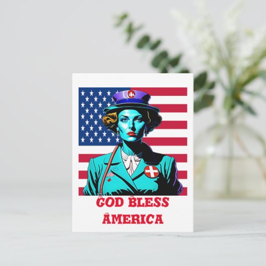 アメリカを祝福 ポストカード (スタンド正面)