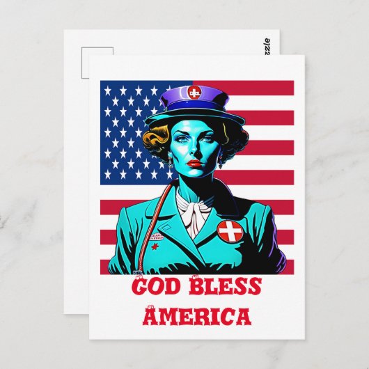 アメリカを祝福 ポストカード (正面/裏面)