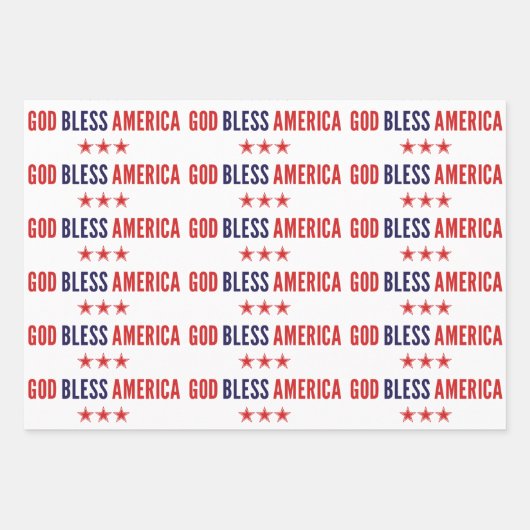 アメリカを祝福 ラッピングペーパーシート (正面)