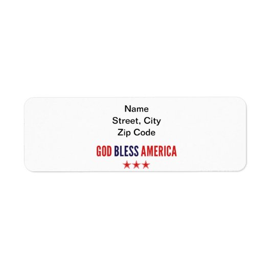 アメリカを祝福 ラベル (正面)