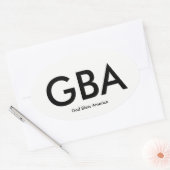 アメリカを祝福 楕円形シール (封筒)