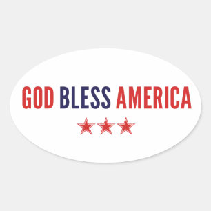 アメリカを祝福 楕円形シール