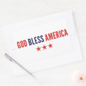 アメリカを祝福 長方形シール (封筒)