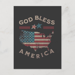 アメリカを祝福 Vintage はがき - 愛国心 Rus