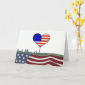 アメリカを神が祝福します グリーティングカード (黄色い花)