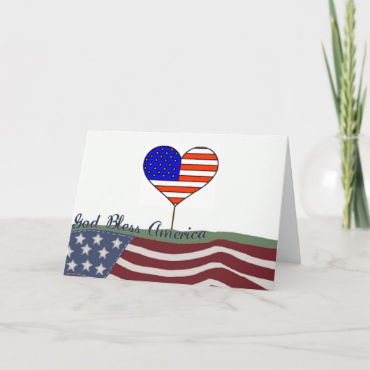 アメリカを神が祝福します グリーティングカード (正面)