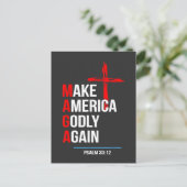 アメリカを神の国に再び トランプ大統領就任 MAGA ポストカード (スタンド正面)