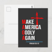 アメリカを神の国に再び トランプ大統領就任 MAGA ポストカード (正面/裏面)