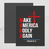 アメリカを神の国に再び トランプ大統領就任 MAGA 招待状 (正面/裏面)