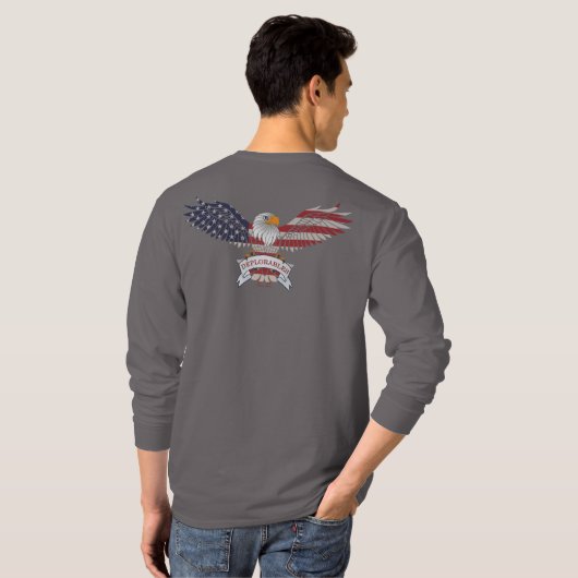 アメリカを素晴らしい保ちます! Tシャツ (裏面フル)
