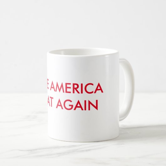 アメリカを素晴らしく再度させて下さい コーヒーマグカップ (正面右)