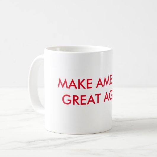 アメリカを素晴らしく再度させて下さい コーヒーマグカップ (正面左)