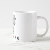 アメリカを素晴らしく再度させて下さい ジャンボコーヒーマグカップ (右)