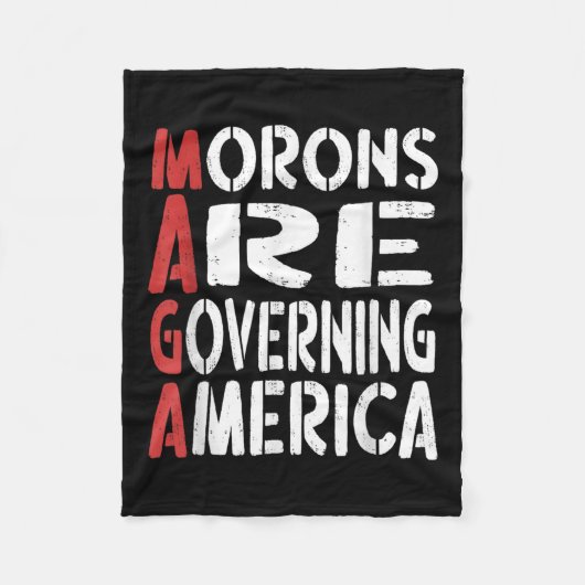 アメリカを統治しているおもしろいモロンT_1 フリースブランケット (正面)