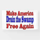 アメリカを自由に沼を青く染める 横断幕 (横)