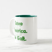 アメリカを行きますGalt救って下さい ツートーンマグカップ (正面左)