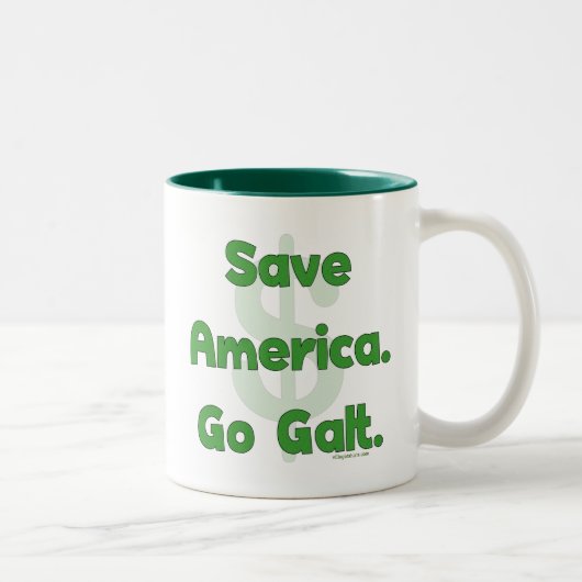 アメリカを行きますGalt救って下さい ツートーンマグカップ (右)