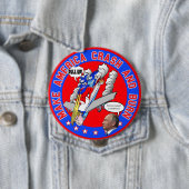 アメリカを衝突させます及び燃えさせます 缶バッジ (インサイチュ)